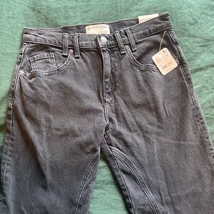 We The Free Risk Taker High Rise Straight Denim Pants Main Squeeze Gray